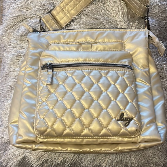 Lug Quilted Crossbody Bag - Gold Pearl - Picture 1 of 9